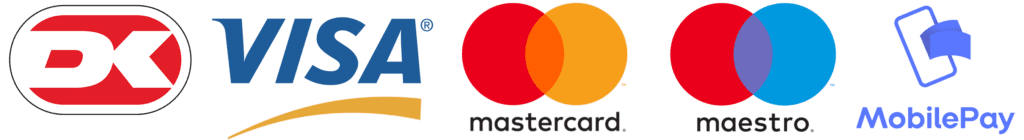 Kortbetaling på Wildenburg.dk Visa Dankort MasterCard Maestro MobilePay